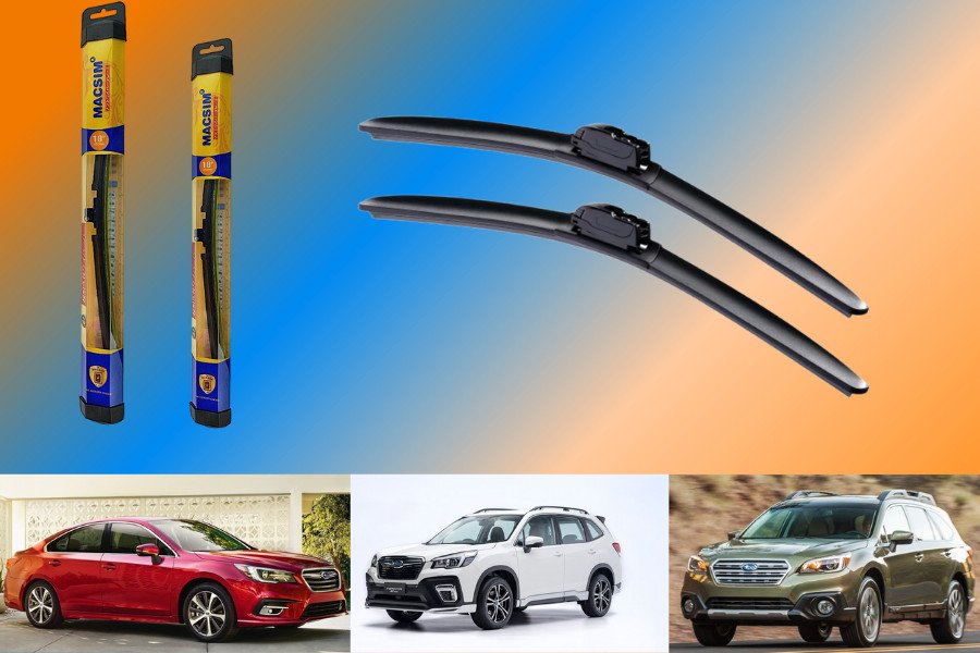 Combo chổi gạt nước mưa ô tô Nano Silicon Macsim cho xe Subaru Outback 2015 đến 2018