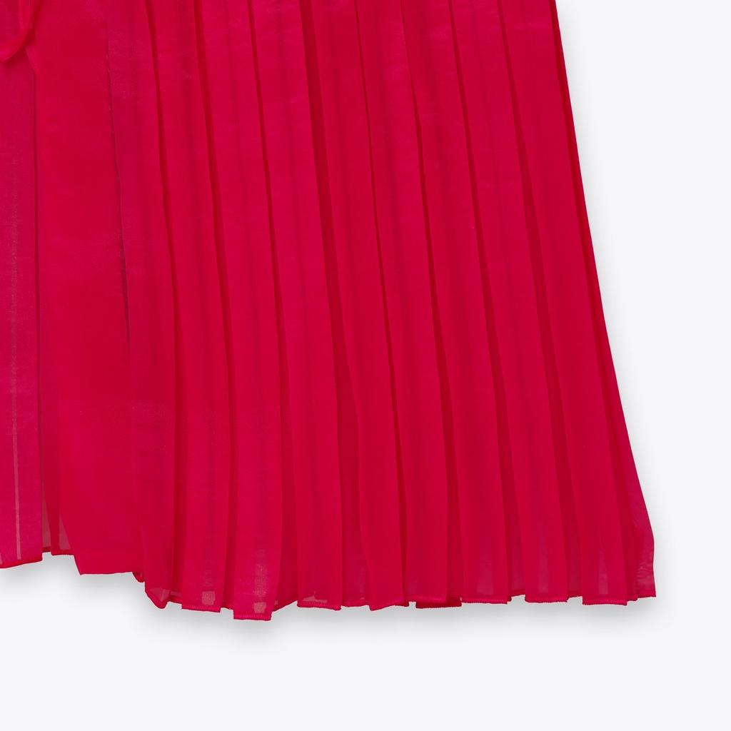 Áo khoác dáng dài xếp ly organza voan kính AIONAH Hanoia - Hàng chính hãng