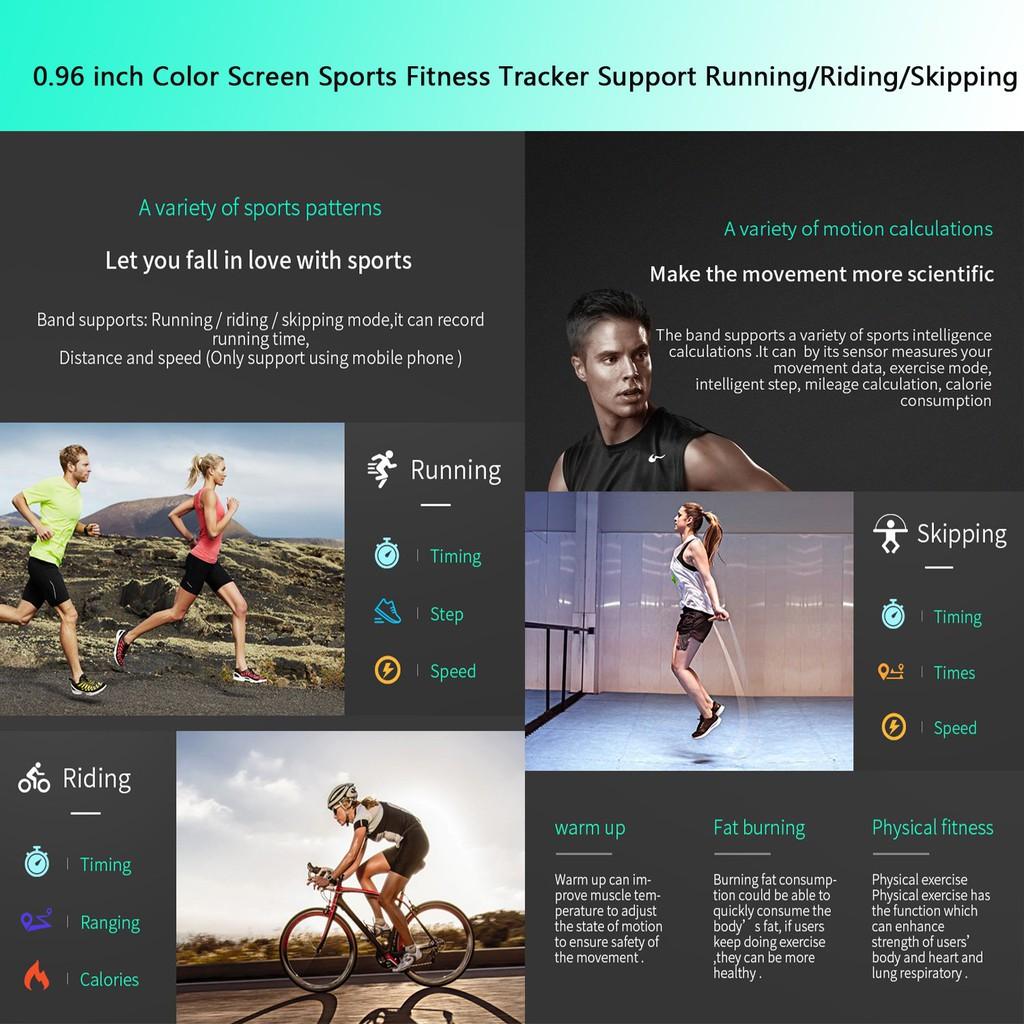 Vòng Tay Thông Minh Theo dõi thể dục, màn hình hiển thị màu IP67 chống nước Vòng đeo tay thể thao với nhịp tim