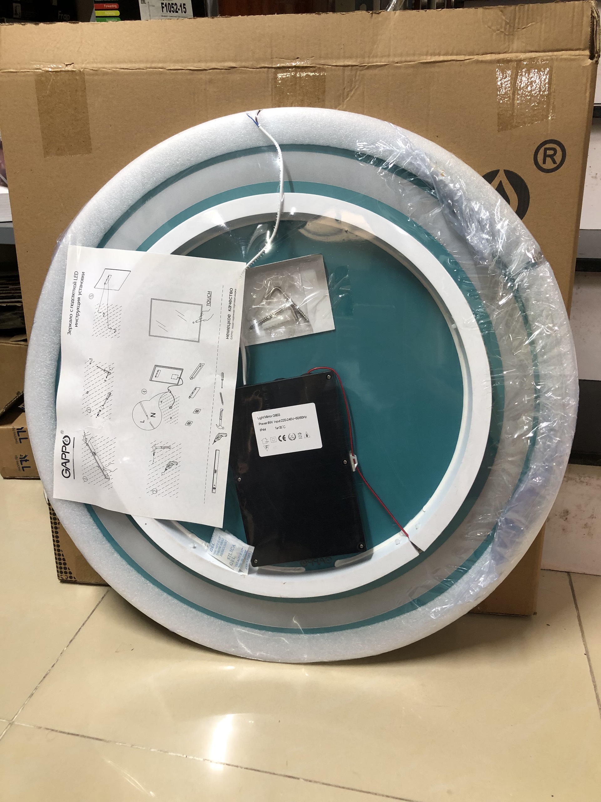 GƯƠNG LED NGA CAO CẤP NHÀ TẮM GAPPO G603 60X60CM