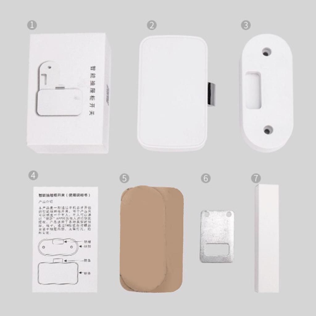 2Pcs Smart Bluetooth Cabinet Lock Keyless Furniture Locks for