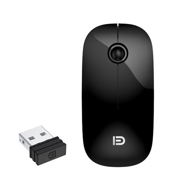 Wireless Bluetooth PC Mute Mouse Ultra-thin Ergonomic 2.4Ghz USB Optical For Notebook