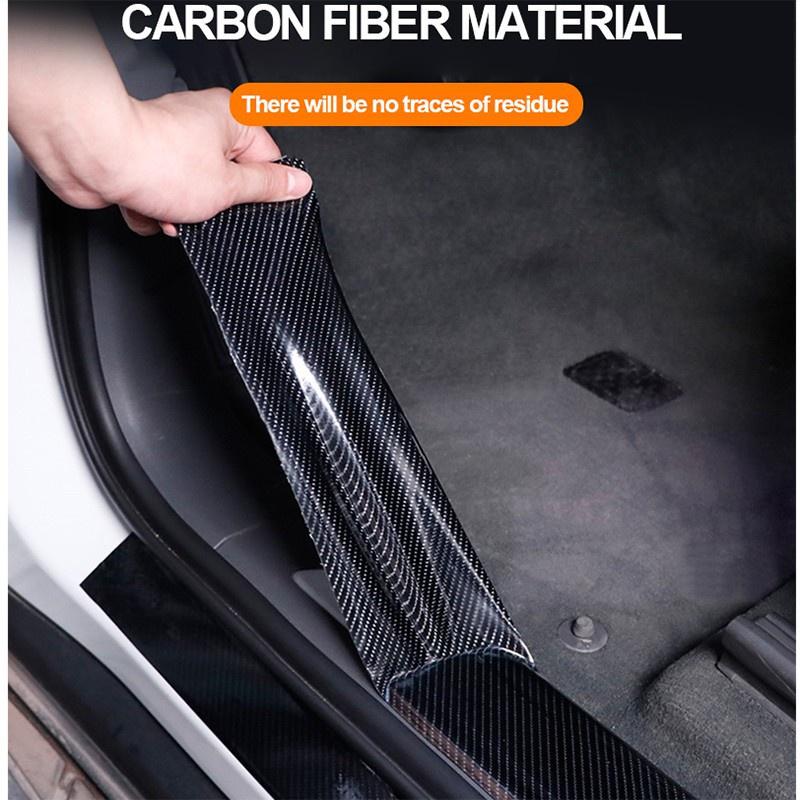 Miếng dán cản cửa ô tô 5D sợi carbon chống trầy