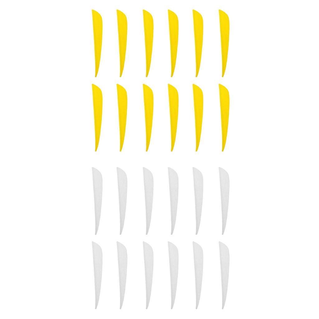 12 or 36Pcs 4 inch Archery Arrow Feather Plastic Vanes Fletching Fletches