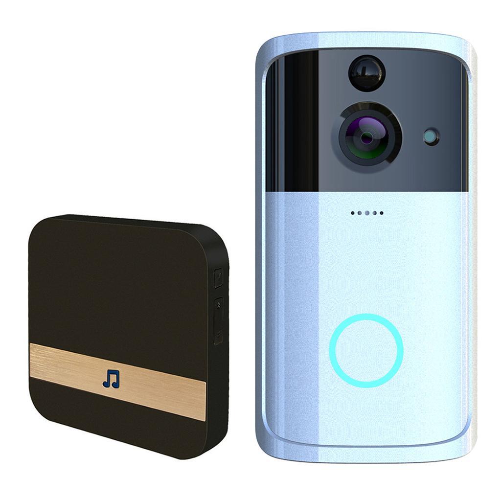 Silver Wifi Video Doorbell Wire-Free Camera Chime Security  Intercom AU