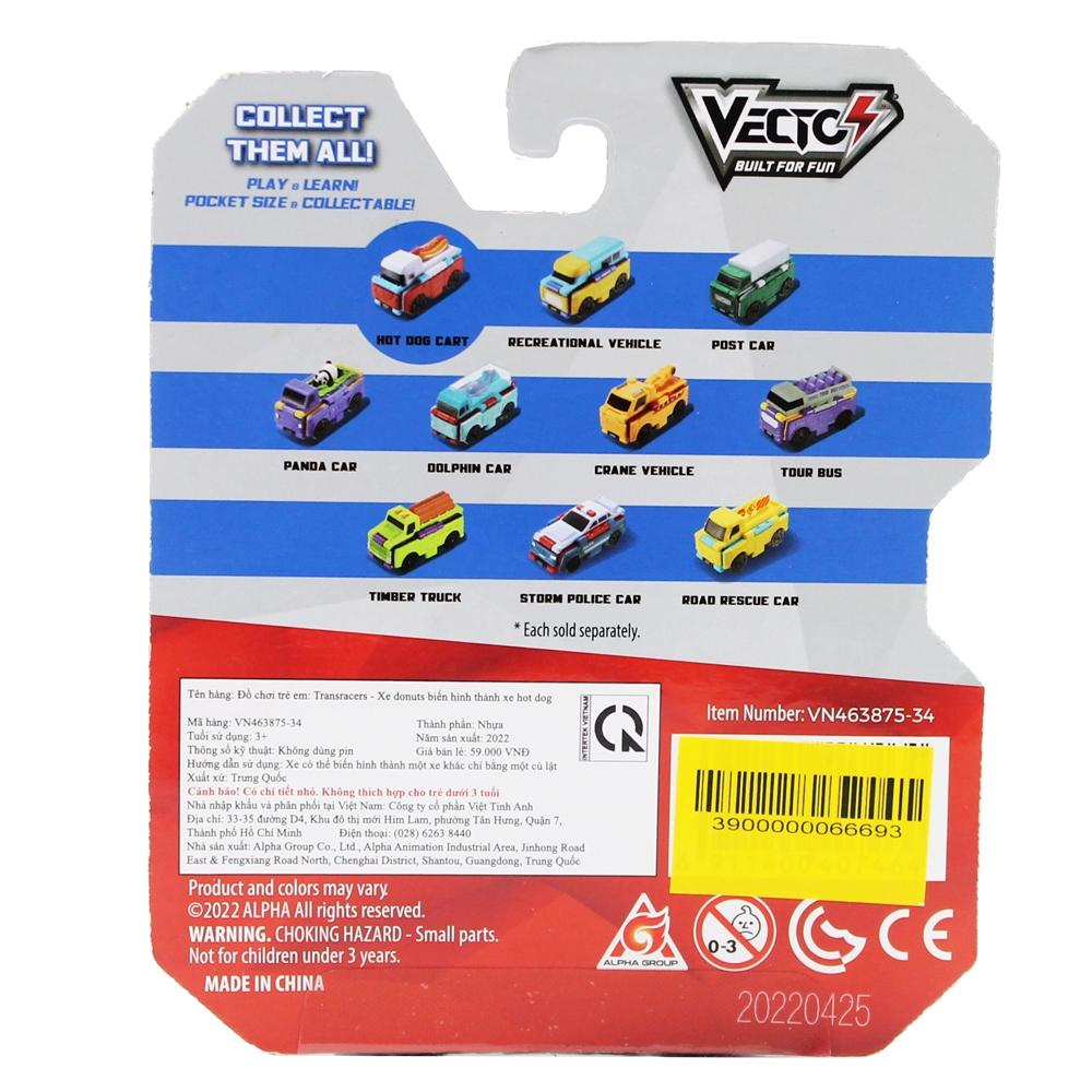 Đồ Chơi Xe Biến Hình Transracers Hot Dog Cart / Donuts Cart - Vecto VN463875-34