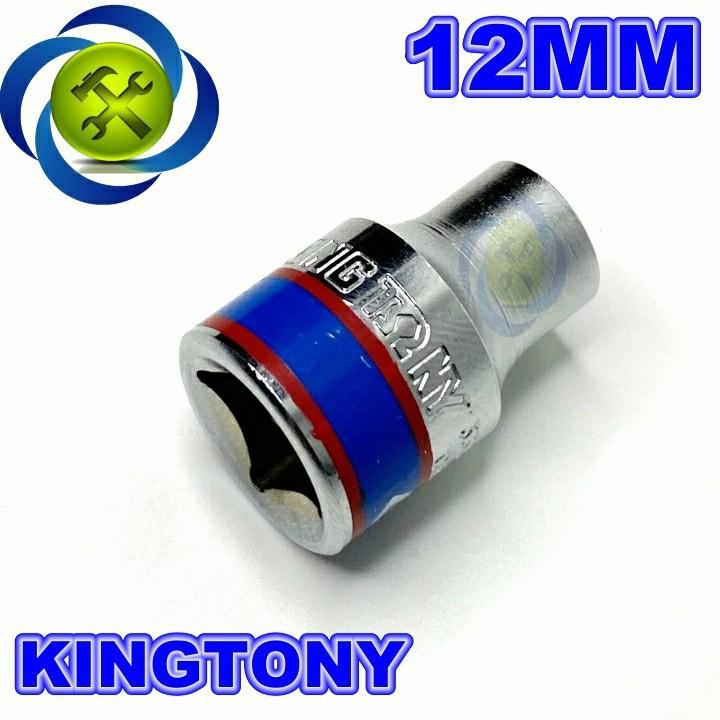 Tuýp 12mm loại 3/8 có 6 cạnh màu trắng loại ngắn Kingtony 333512M