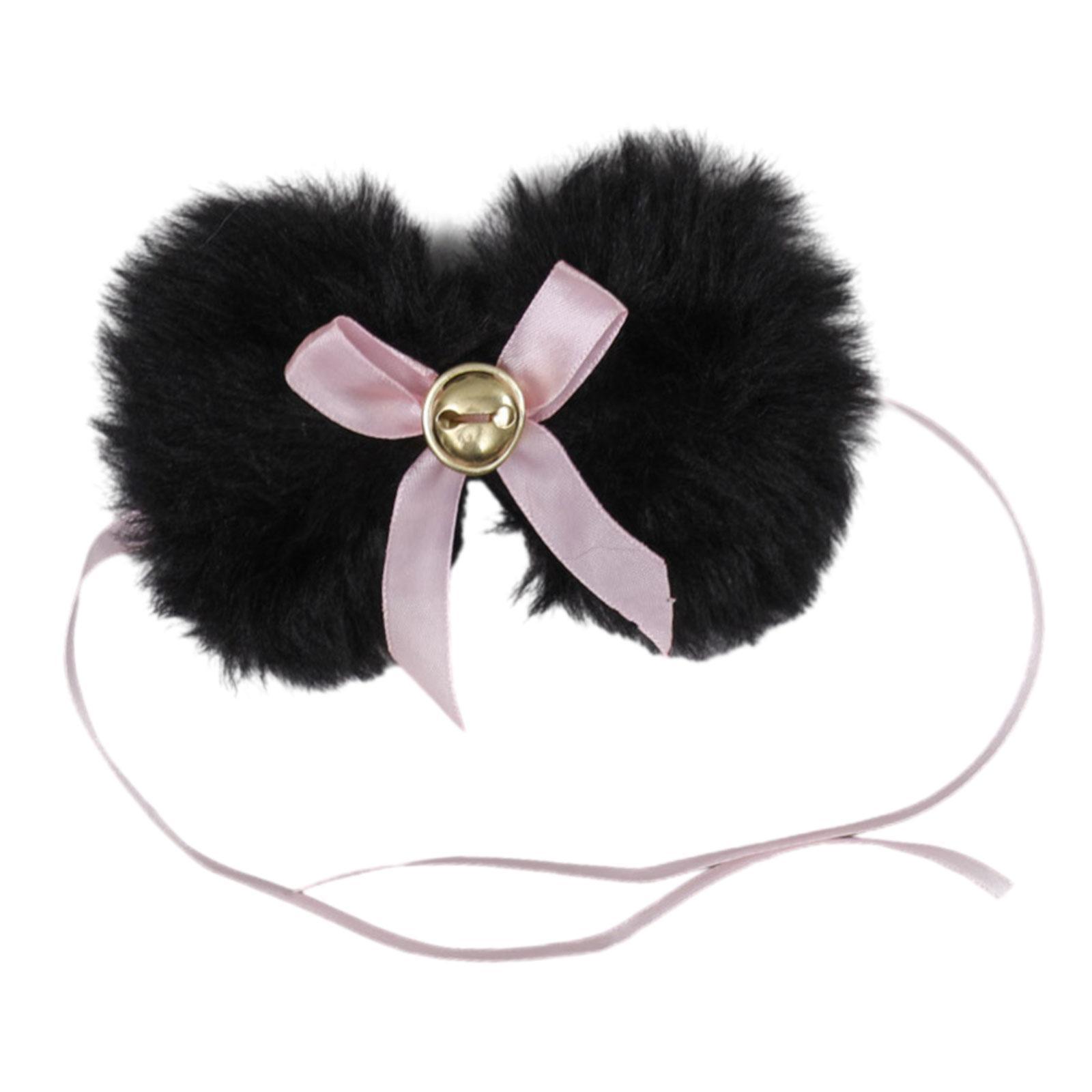 Bell Choker for Women Furry Bowknot Costume Accessory Cravat Lolita Neck Bow