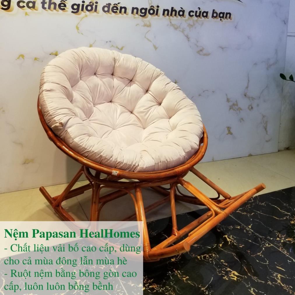 Ghế lười thư giãn bập bênh papasan mây phòng ngủ cho bé, trang trí phòng khách nghỉ ngơi đọc sách / HealHomes