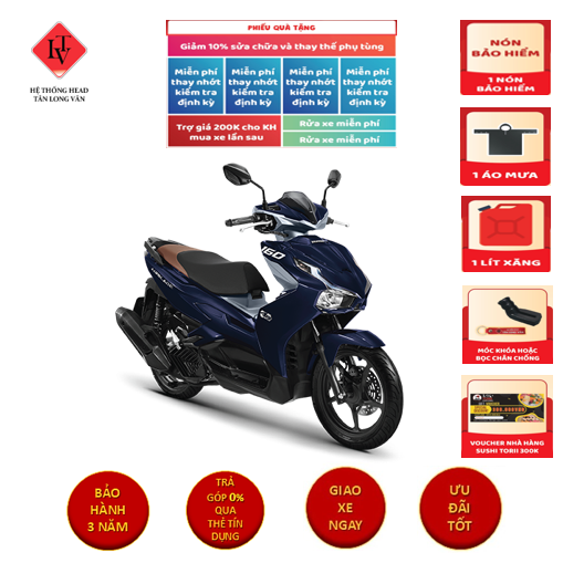 Air Blade 160  phiên bản tiêu chuẩn - Xanh Xám