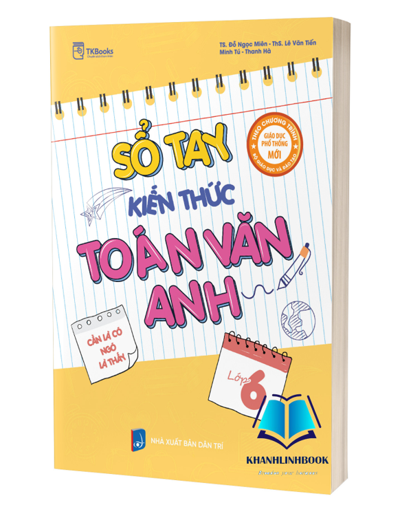 Sách - Sổ Tay Kiến Thức Toán Văn  Anh Lớp 6