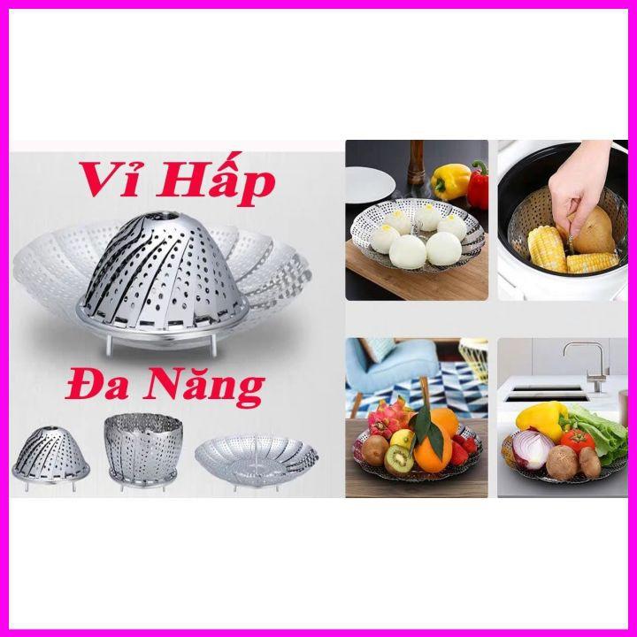 Vỉ hấp inox xòe, gấp gọn