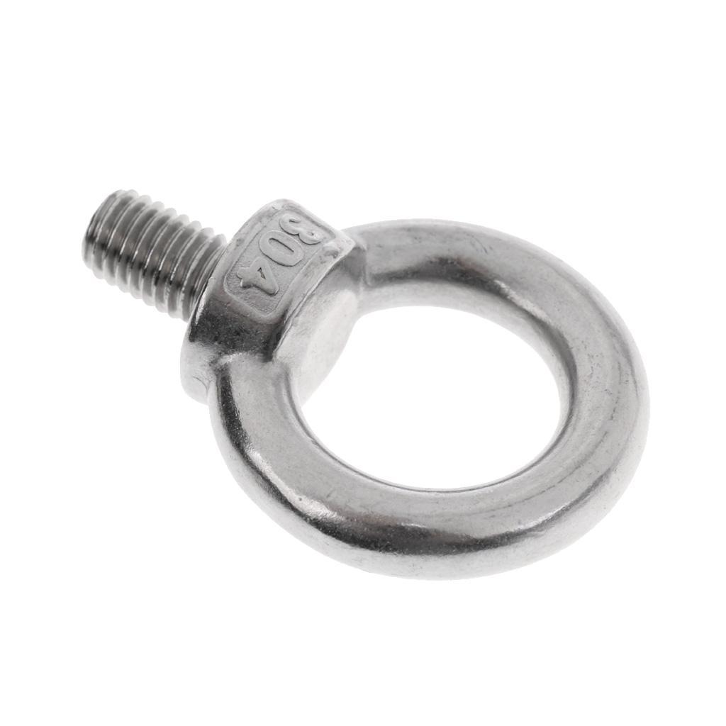 M12 Threaded Eyebolt Stainless Steel Shoulder Lifting Eye Bolt Marine M12x20mm Pack of 2