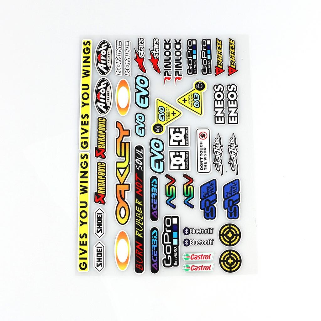 Phản chiếu Xe máy Nhãn dán EVO Chất lượng cao Xe đạp Xe ô tô Decal Vinyl