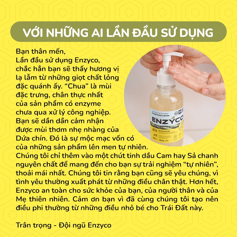 Gel rửa chén bát sinh học cho máy ENZYCO 850ml - Chiết xuất Bồ hòn và Enzyme Dứa