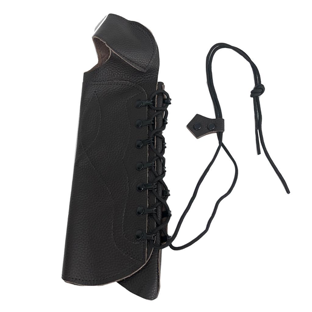 Black Archery Arm Guard Protect Gear With Straps