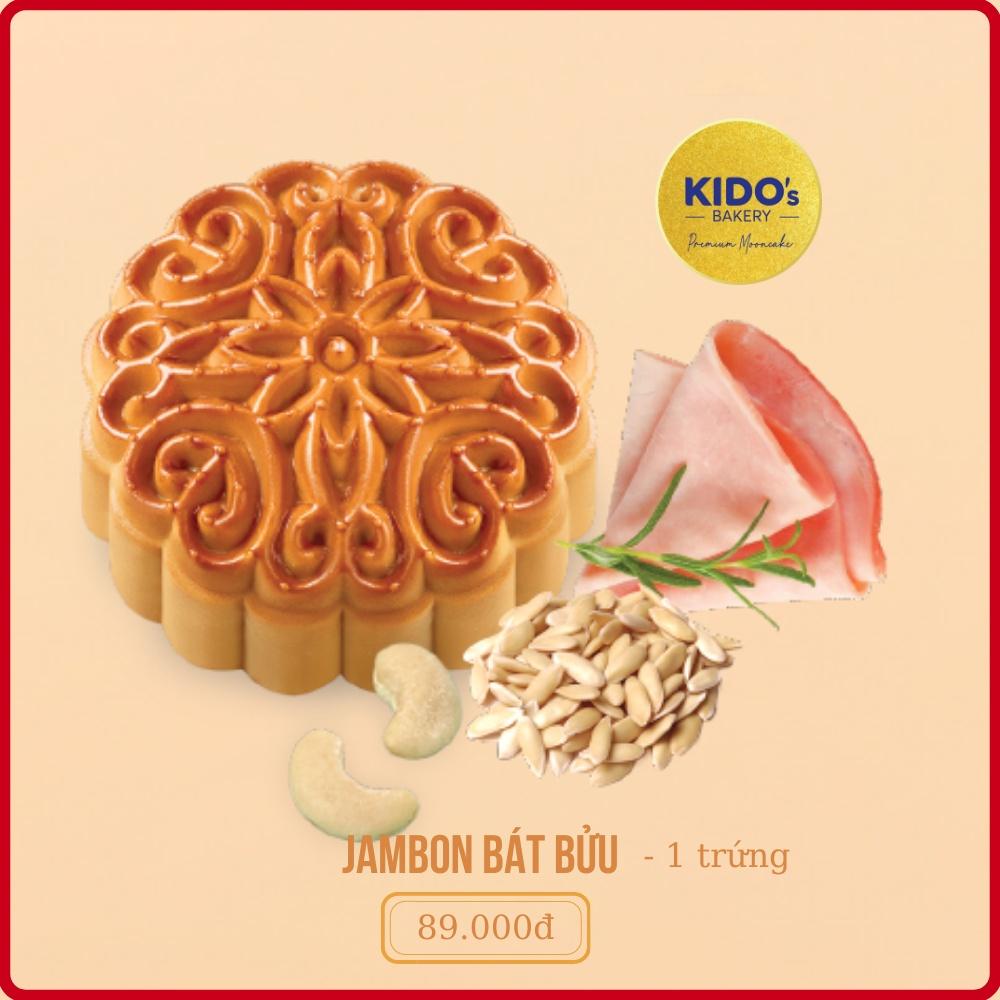 Bánh trung thu Vị Jambon Bát Bửu 1 Trứng KIDO’s Bakery 150g (Tặng kèm hộp cao cấp 2 bánh và 4 bánh)