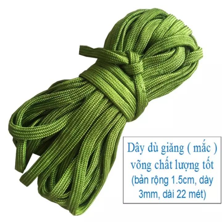 Dây dù xanh dẹp loại tốt - bề rộng 10mm x bề dày 3mm