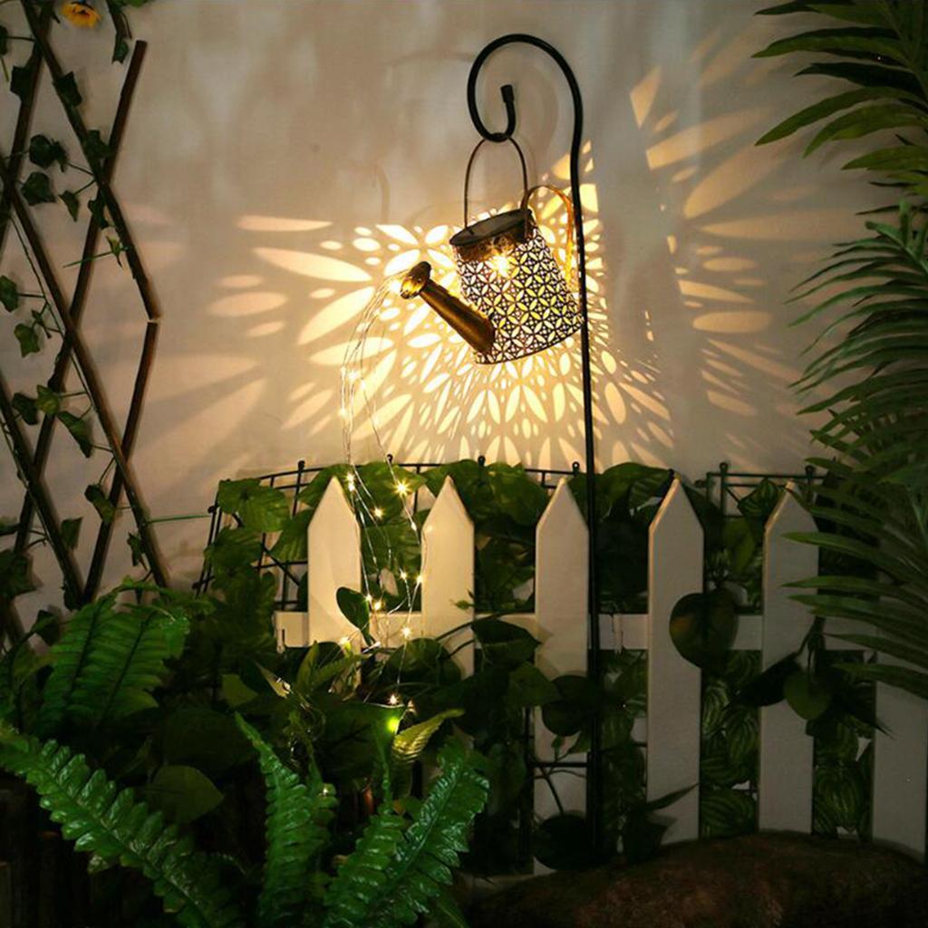 2pcs Watering Can Stake Lamp Yard Decor Outdoor Lamp