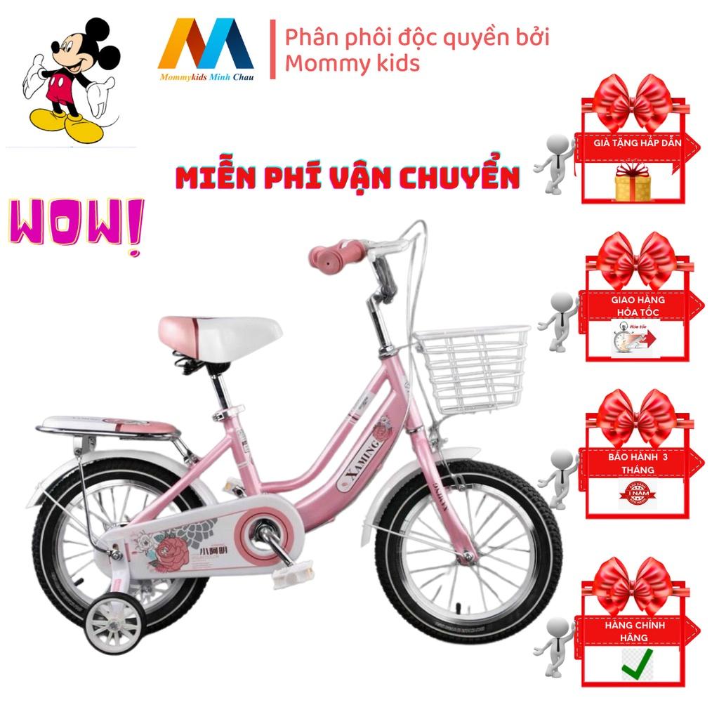 Xe đạp trẻ em Mommykids Minh Châu kiểu dáng KHUNG NỮ Xaming size 12/14/16/18/20