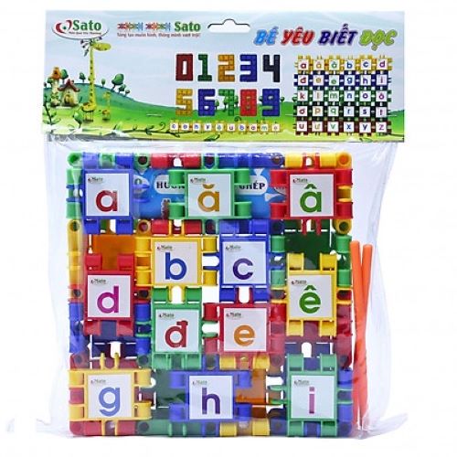 Đồ Chơi Xếp Hình Thông Minh Bé Yêu Biết Đọc 48 Chi Tiết Bằng Nhựa - Giúp Bé Từ 3 Tuổi Vui Chơi Học Lắp Ghép, Học Chữ, Học Số