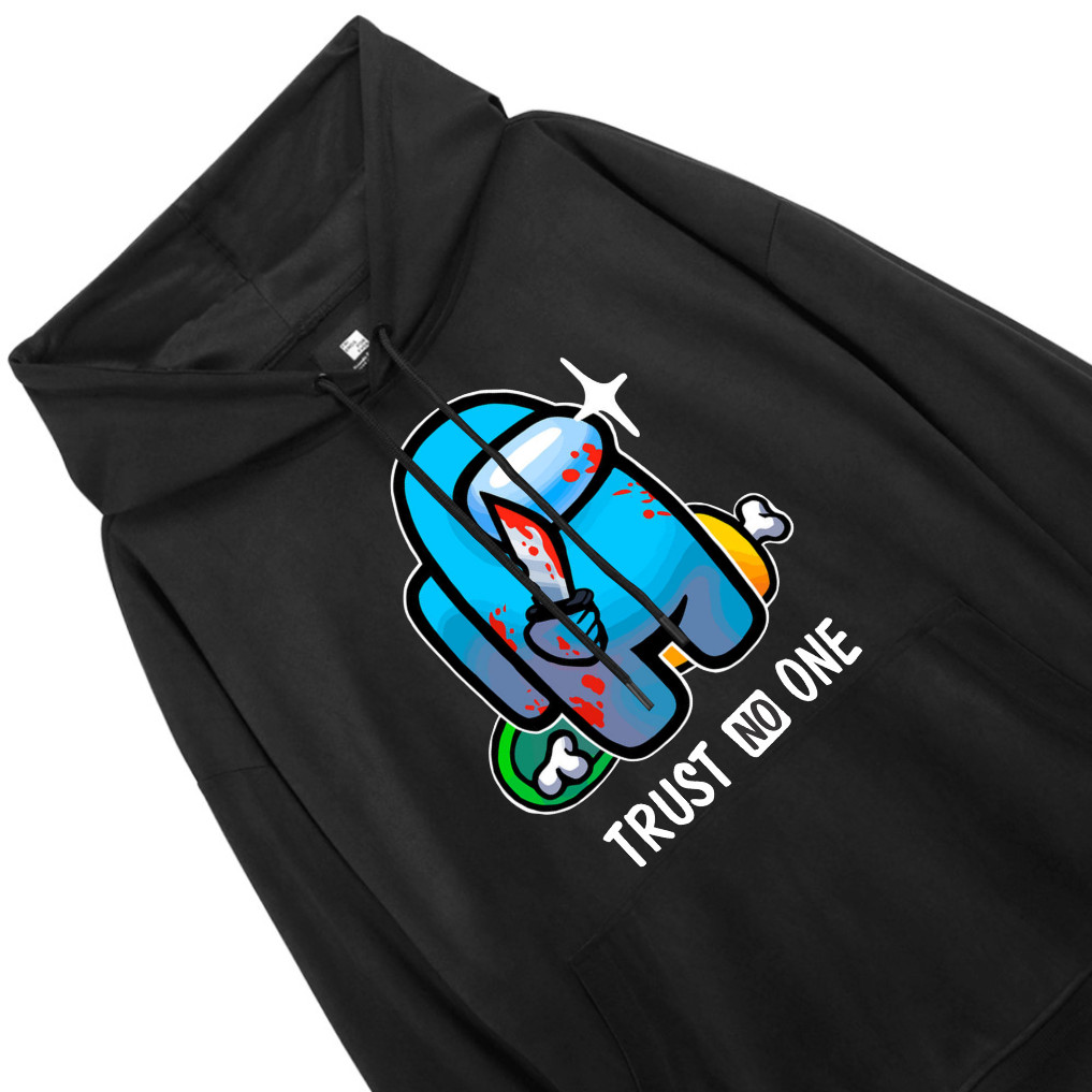 Áo Among Us Hoodie Màu Đen Hình Xanh dài tay chất nỉ cực đẹp 2021