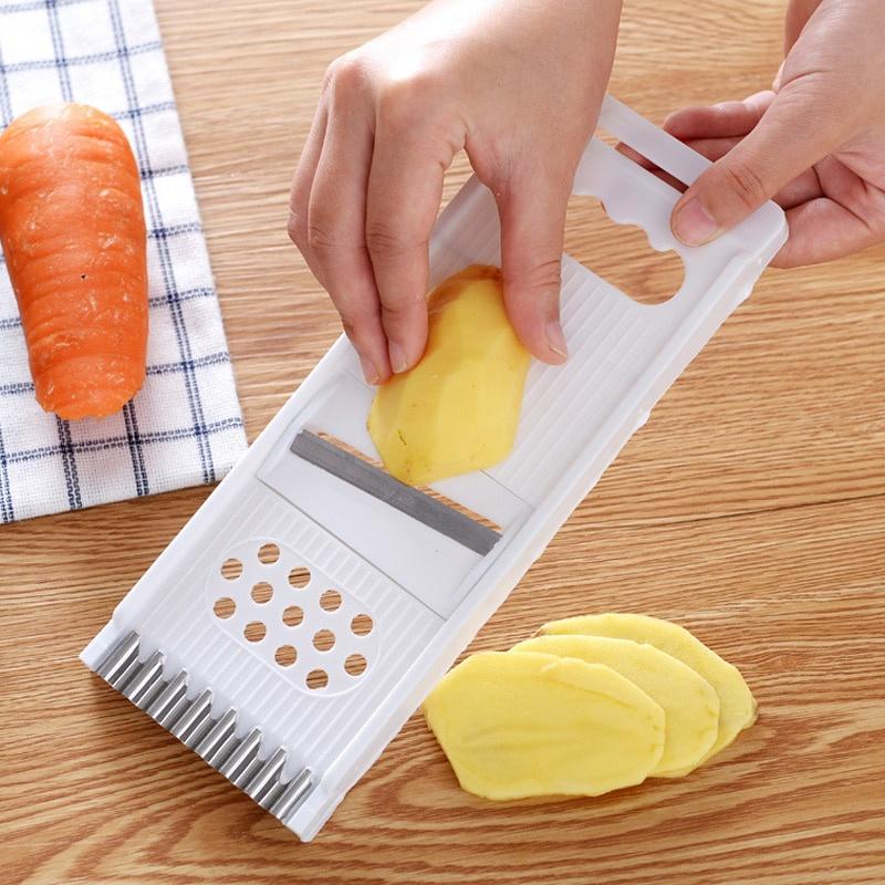 5In1 Multifunctional Vegetable Cutter Potato Slicer Carrot Grater Onion Dicer Kitchen Accessories Steel Blade Vegetable Tools