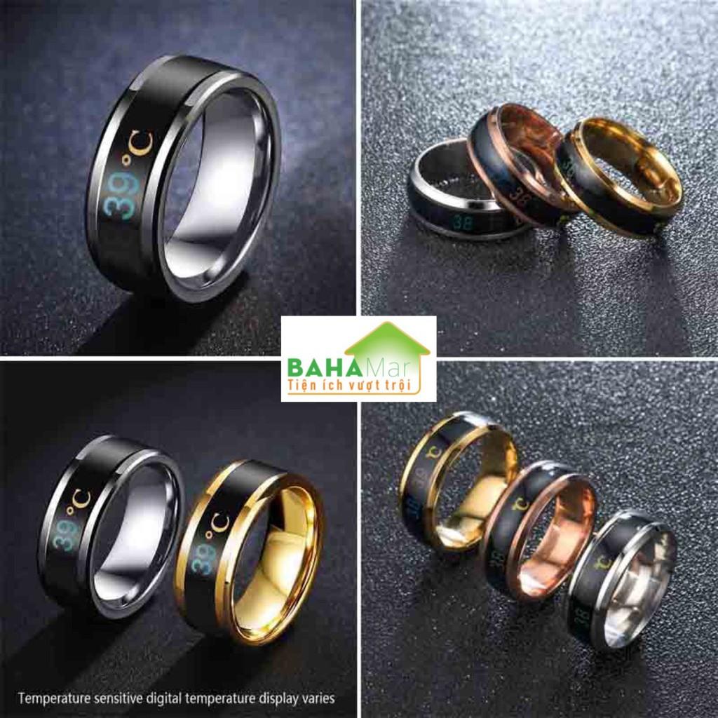 NHẪN TITAN THÔNG MINH ĐO NHIỆT ĐỘ CƠ THỂ, NHẠY CẢM VỚI CẢM XÚC CHỐNG THẤM NƯỚC "BAHAMAR" sử dụng tiêu chuẩn nhiệt băng