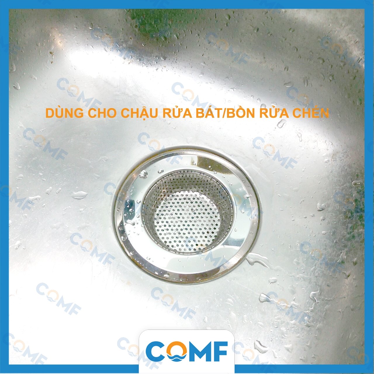 Combo 2 Chiếc Lọc Rác Inox Bồn Rửa Chén Chặn Rác Inox Chậu Rửa Bát COMF Size L 11.3cm Inox 201 Siêu Bền 2 Mặt Mạ Bóng Chất Lượng Cao – Hàng Nhập Khẩu