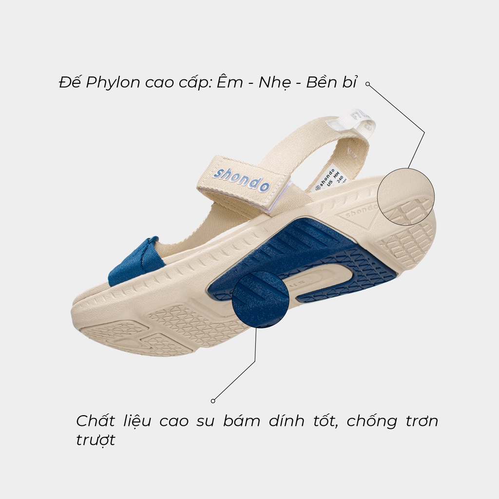Giày SHONDO Sandals F7 racing be phối xanh dương F7R2530