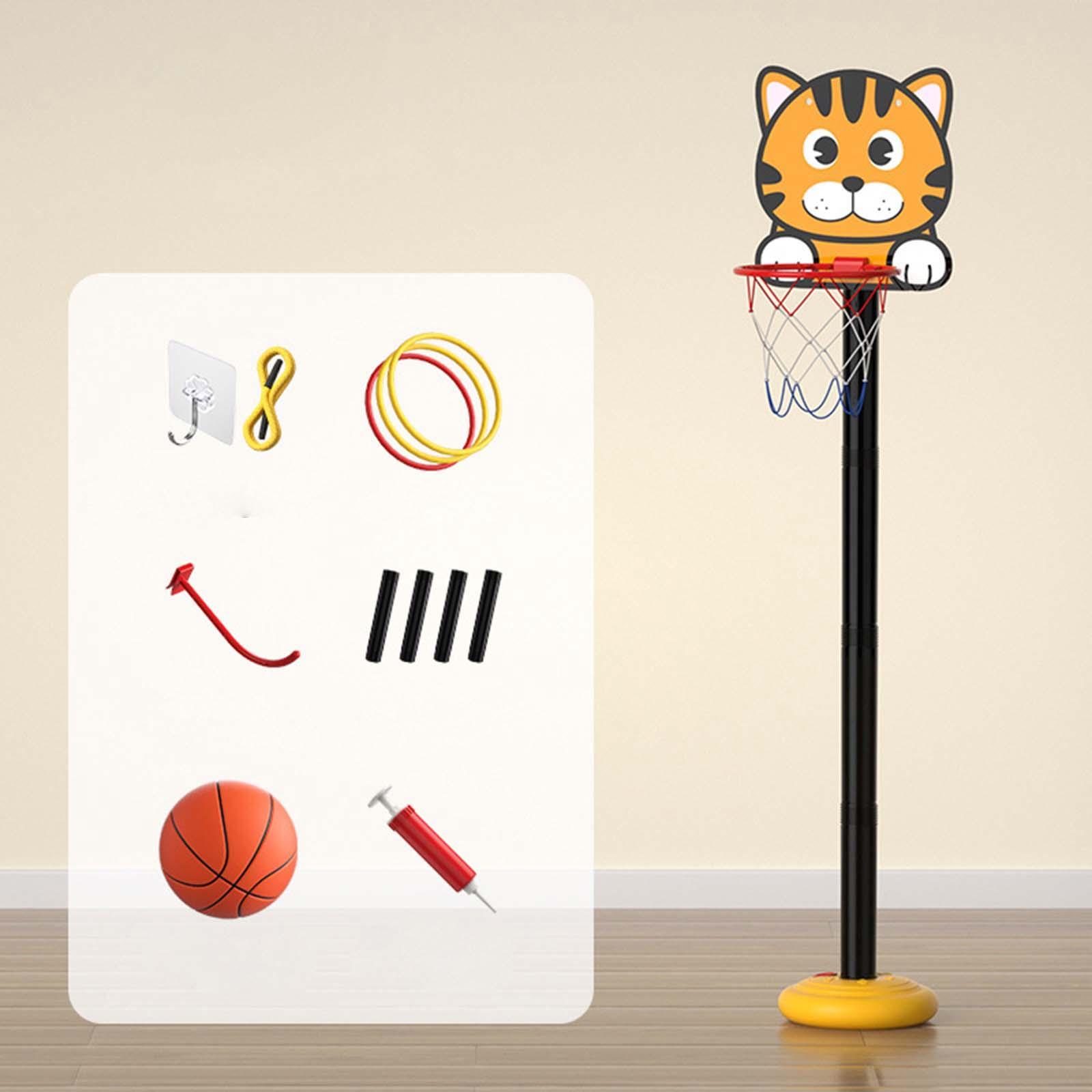 Mini Basketball Hoop with Balls Kids Basketball Hoop Set Cartoon Multifunction Indoor Outdoor Foldable Basketball Hoop Set for Children
