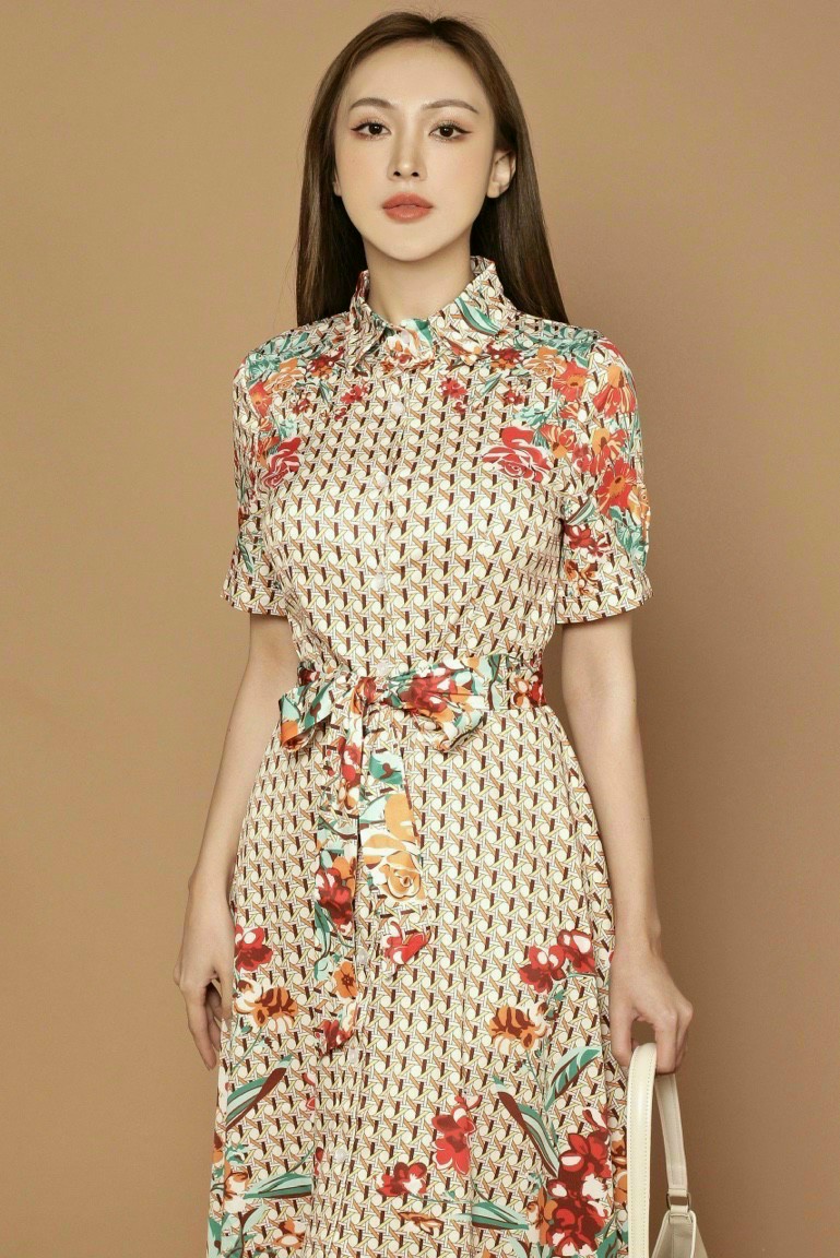 ĐẦM LỤA HỌA TIẾT SIÊU ĐẸP