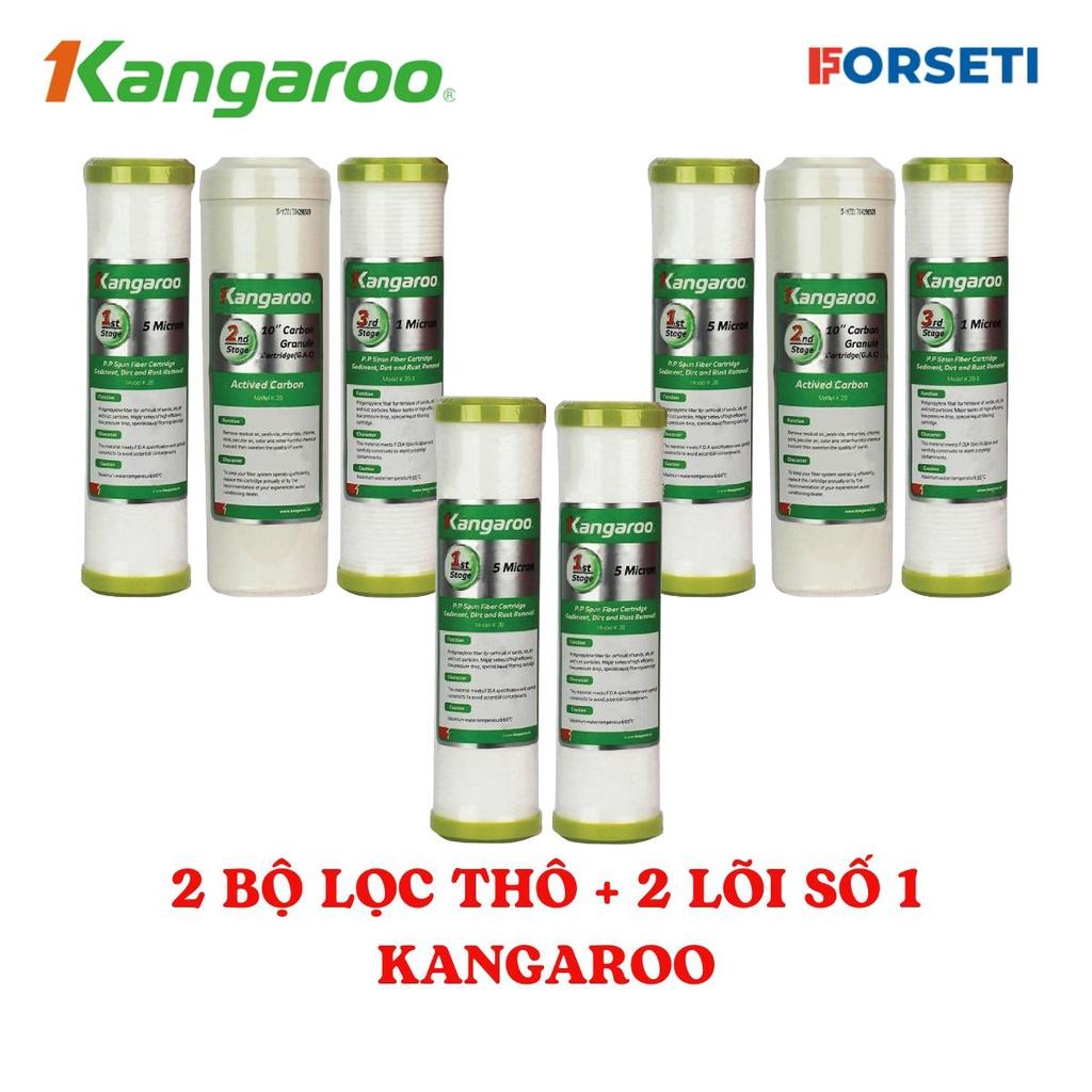 Combo 3 bộ lọc thô 123 + 3 lõi số 1 cho máy Kangaroo Hàng chính hãng