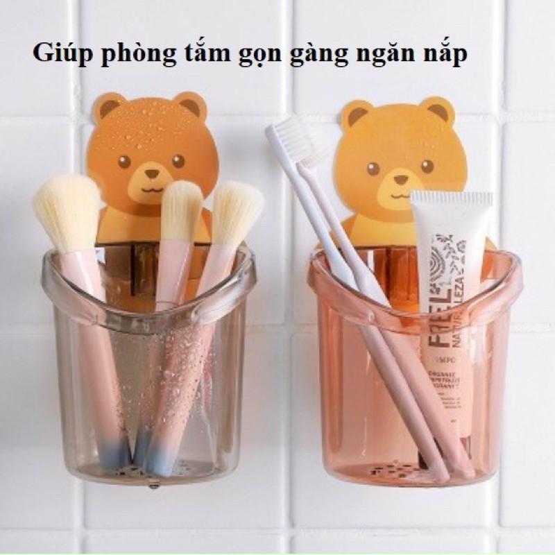 Cốc gấu đựng bàn chải, kem đánh răng