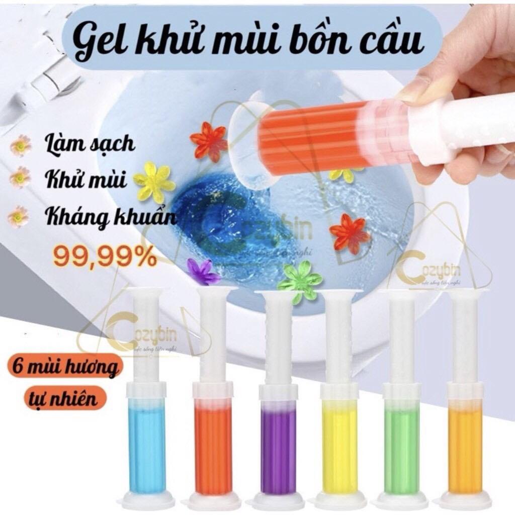 Gel thơm khử mùi bồn cầu làm sạch toa let hình bông hoa