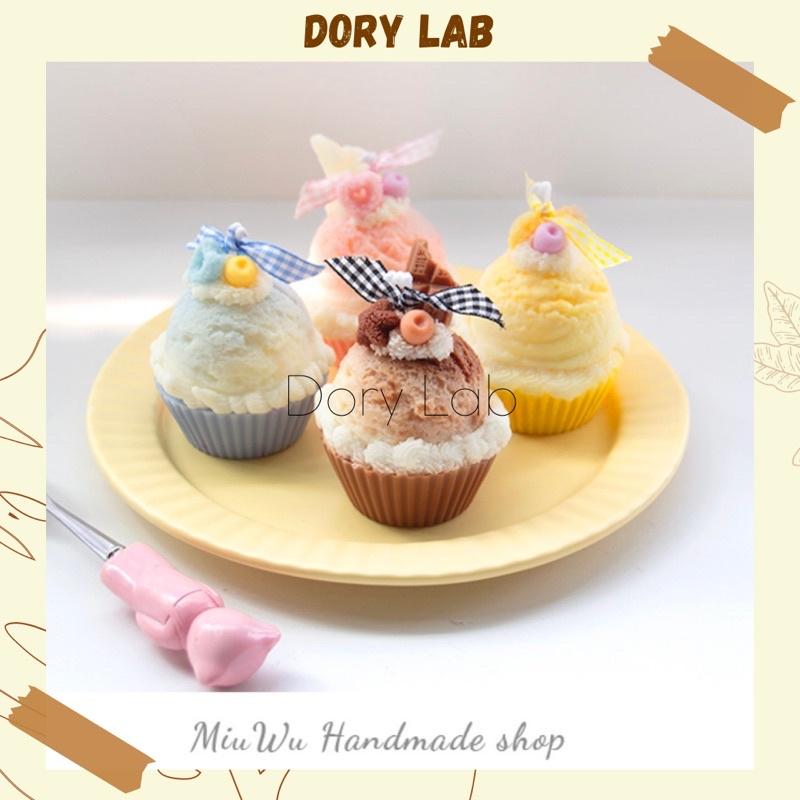 Nến Thơm Cupcake Mix Topping Màu Pastel Handmade Không Khói, Phụ Kiện Decor, Quà Tặng - Dory Lab