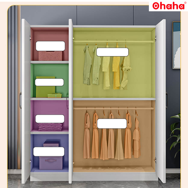 Tủ Quần Áo Gỗ Công Nghiệp Hiện Đại Ohaha - HĐ005