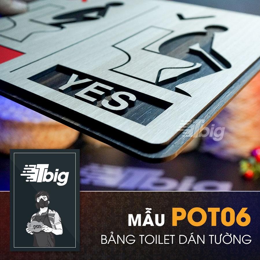 Bảng chỉ dẫn sử dụng bồn cầu đúng cách khi đi toilet - mẫu gỗ cắt laser dán tường bằng keo 2 mặt