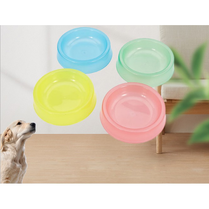 Bát nhựa đựng thức ăn cho thú cưng, bát thức ăn nhiều màu sắc