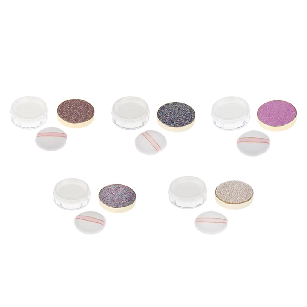 10G Makeup Loose Powder Case Blush Container W/ Mirror&Powder Puff