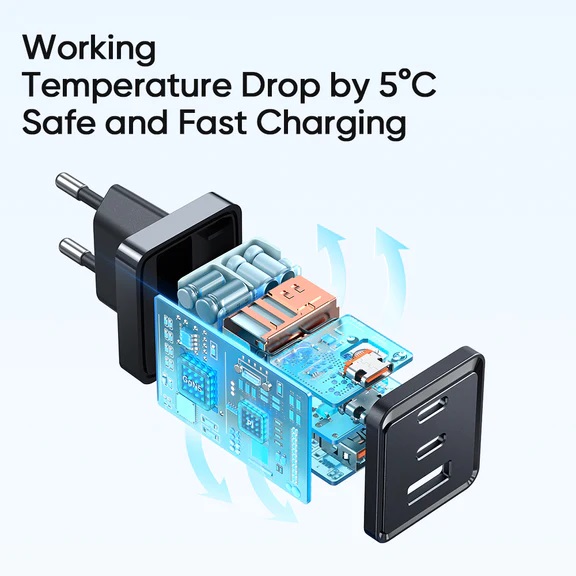 Cốc Sạc Nhanh Mcdodo 67W 2C1U Gan5 mini Fast Charger Kit Pro (2 Type-C + USB, Kèm cáp) (Hàng chính hãng)