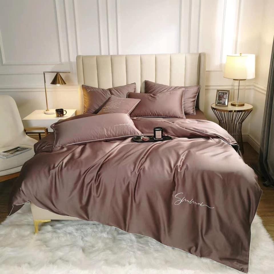 Bộ chăn ga gối Lụa SUMOI 60s cao cấp mát mịn đủ mọi kích thước từ 1m2 đến 2m*2m2