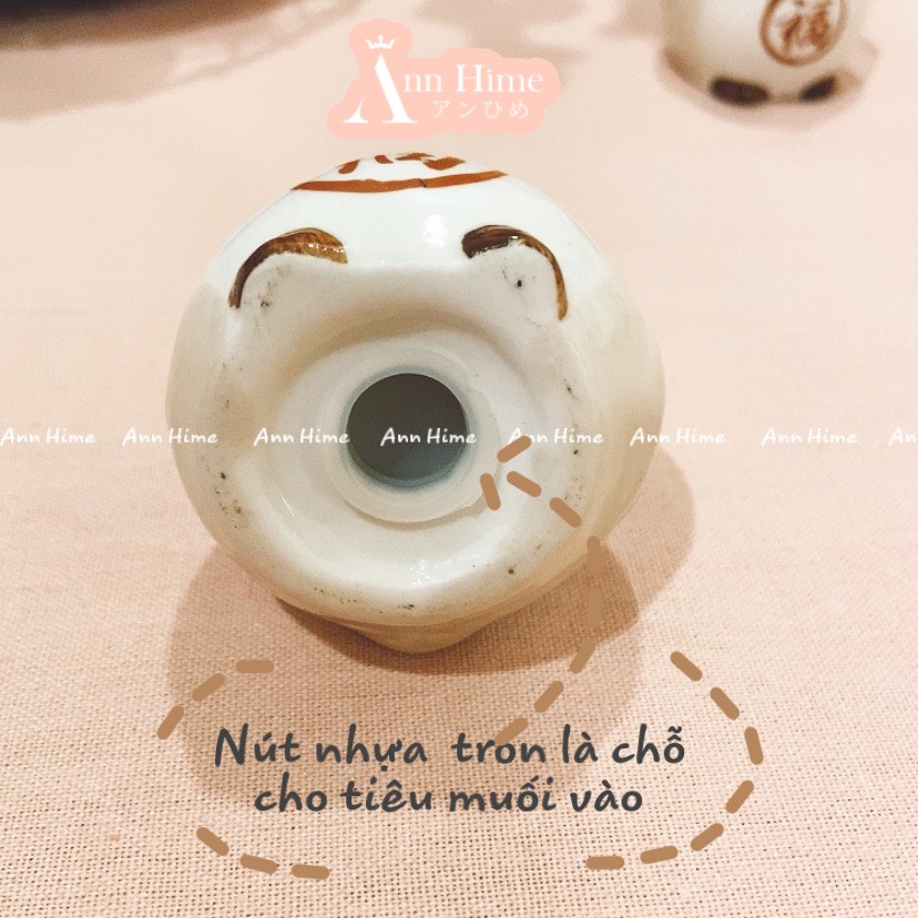 Lọ Đựng Gia Vị Muối Tiêu & Đựng Tăm Bằng Sứ Nhập Khẩu Nhật Bản