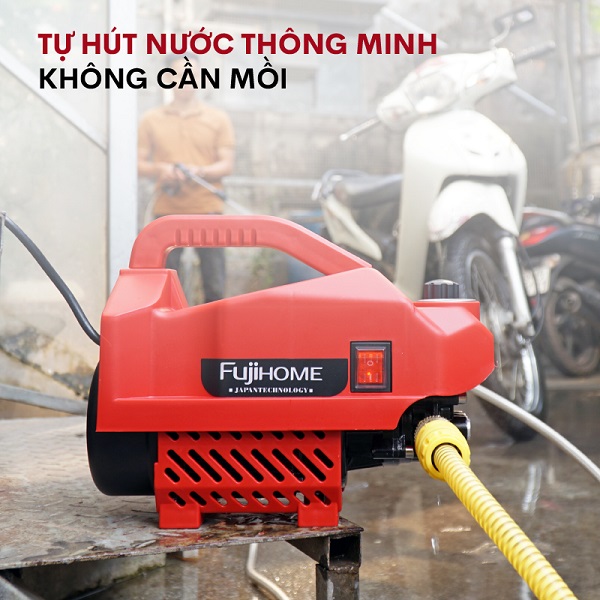MÁY RỬA XE MÔ TƠ CẢM ỨNG TỪ FUJIHOME PW02AG - Hàng Chính Hãng