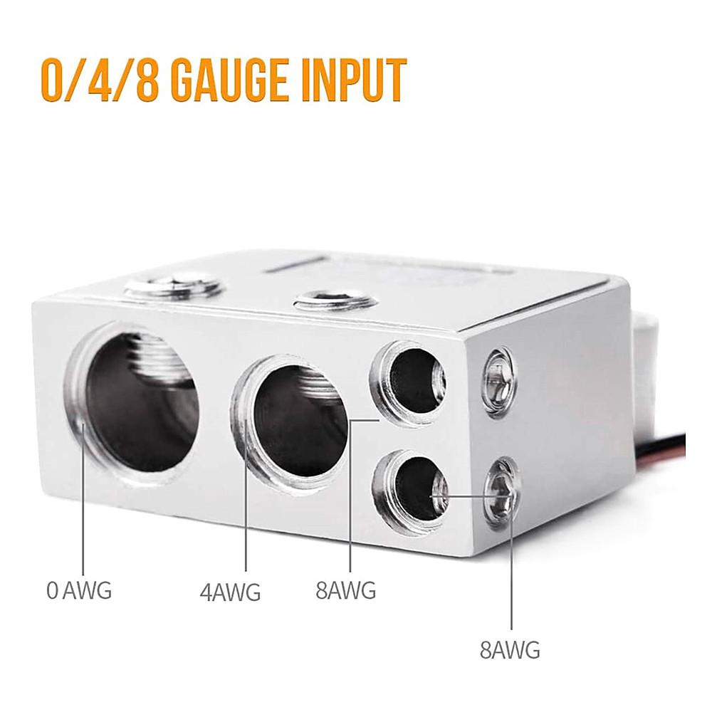 Car Battery Terminal Connectors Positive Negative Battery Terminal Clamps Car Audio Modification Battery Head with Voltmeter 12-24V