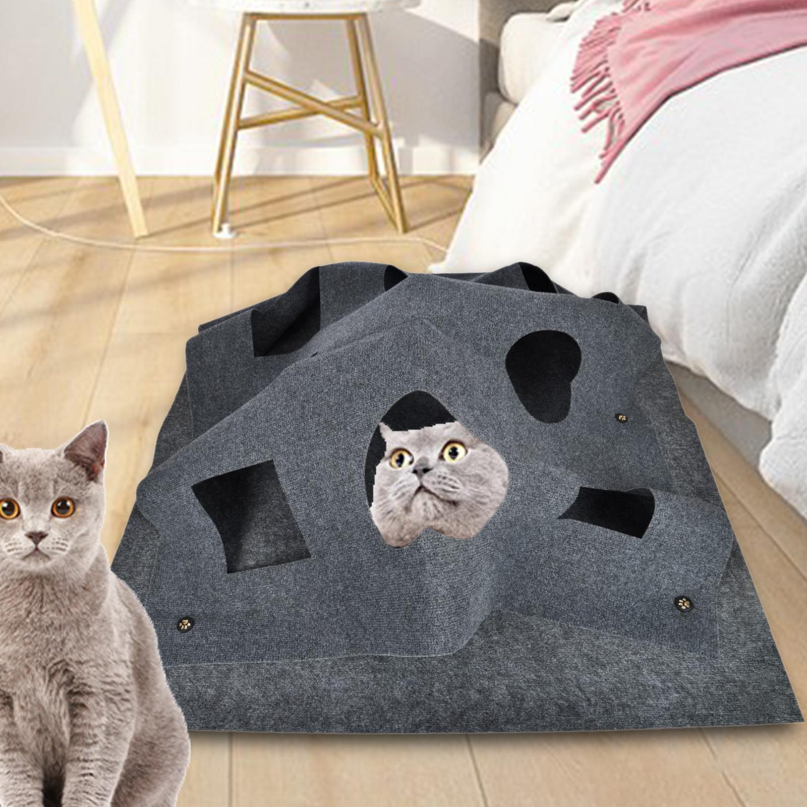 Collapsible Cat Toy Mat, Interactive Hideaway Supplies, Training Mat, Dog Cushion Mattress Blanket for Play Indoor Kitten Small Animals Cats