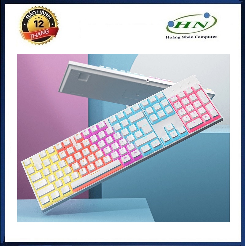 Bàn phím cơ Blue Switch ZIFRIEND KA102T với thiết kế full size 104 phím sử dụng keycap pudding xuyên led cực đẹp - HN  - HÀNG CHÍNH HÃNG