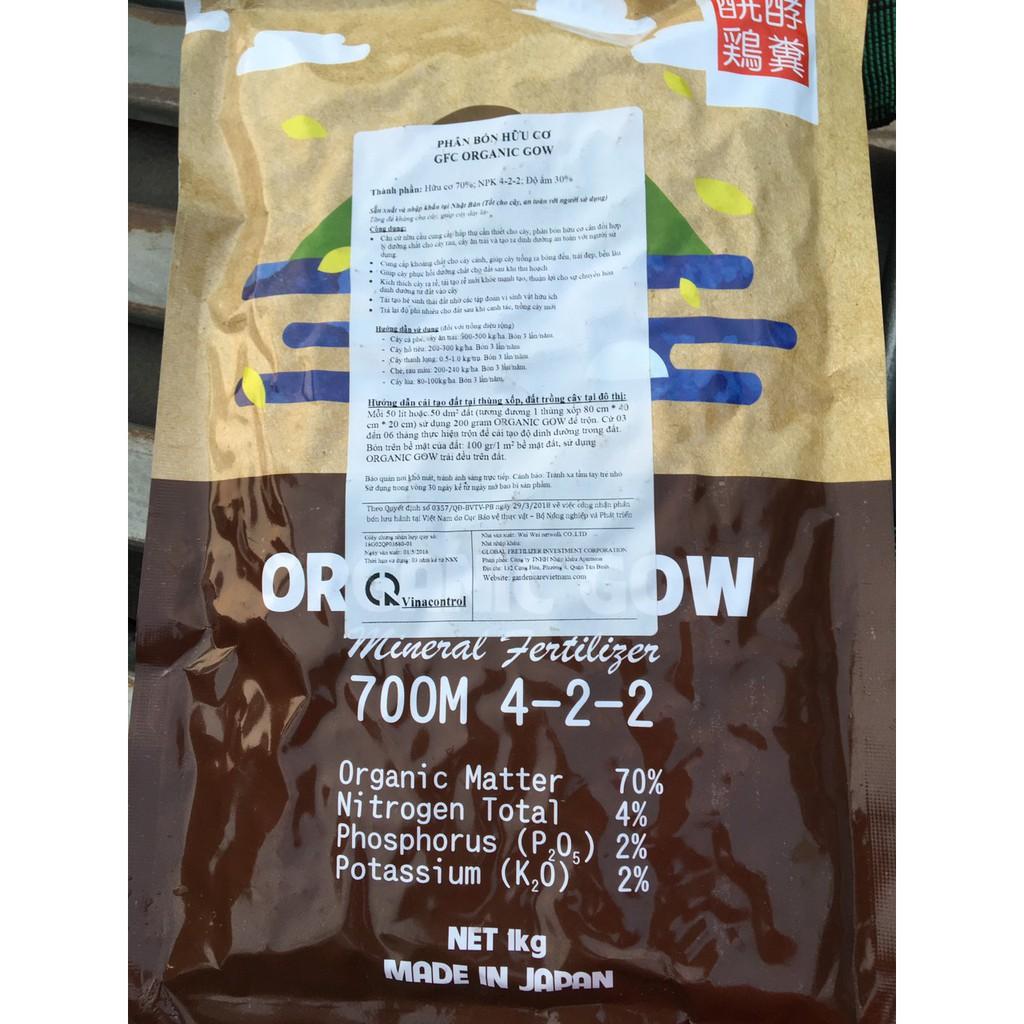 Phân Organic GOW Nhật Bản 4-2-2 gói 1kg