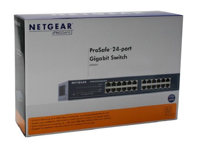 Bộ Chia Mạng Gắn Rack 24 Cổng 10/100/1000M ProSAFE Gigabit Ethernet Unmanaged Switch Netgear JGS524 - Hàng Chính Hãng