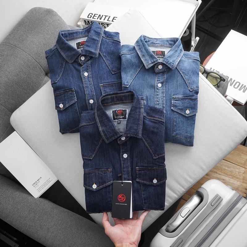 Áo sơ mi Denim nam cao cấp - khoác đẹp
